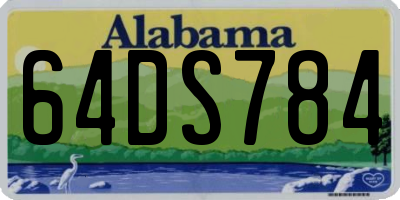 AL license plate 64DS784