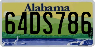 AL license plate 64DS786