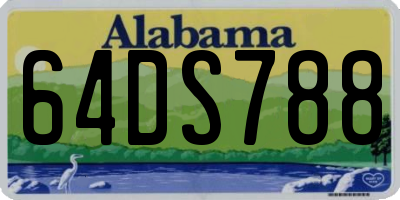 AL license plate 64DS788