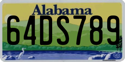 AL license plate 64DS789
