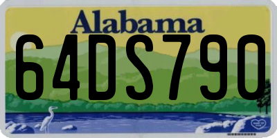 AL license plate 64DS790
