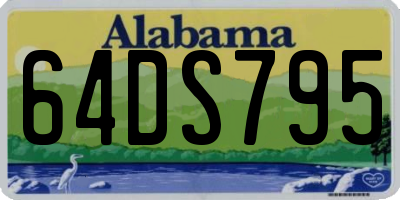AL license plate 64DS795
