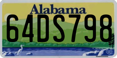 AL license plate 64DS798