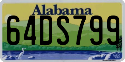 AL license plate 64DS799
