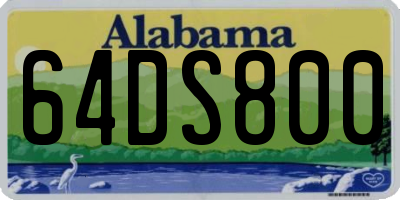 AL license plate 64DS800