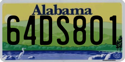 AL license plate 64DS801