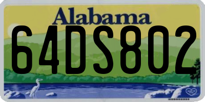 AL license plate 64DS802