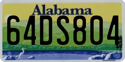 AL license plate 64DS804