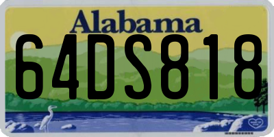 AL license plate 64DS818