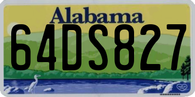 AL license plate 64DS827