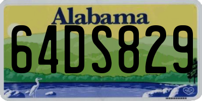 AL license plate 64DS829