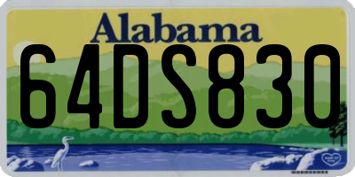 AL license plate 64DS830