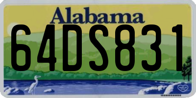 AL license plate 64DS831