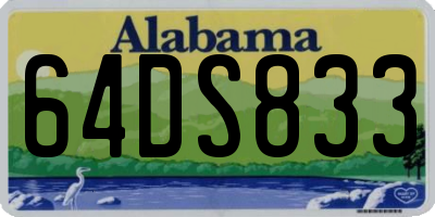 AL license plate 64DS833