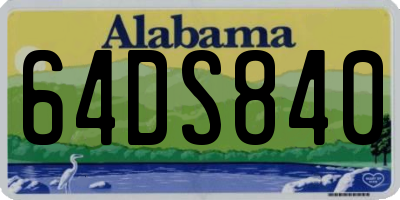 AL license plate 64DS840