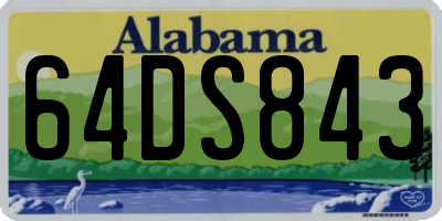 AL license plate 64DS843