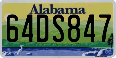 AL license plate 64DS847