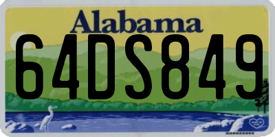 AL license plate 64DS849