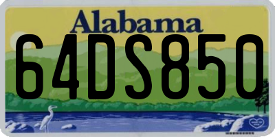 AL license plate 64DS850
