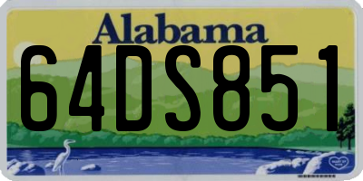 AL license plate 64DS851