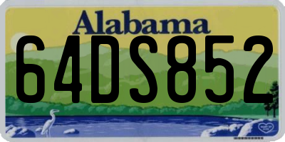 AL license plate 64DS852