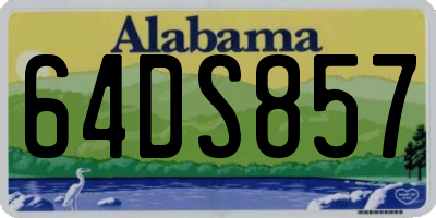 AL license plate 64DS857