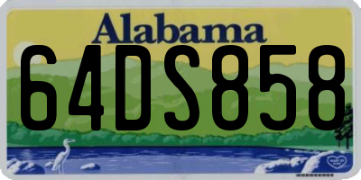 AL license plate 64DS858
