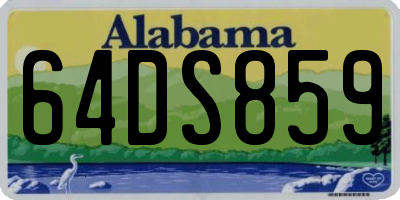 AL license plate 64DS859