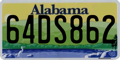 AL license plate 64DS862