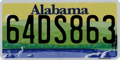 AL license plate 64DS863