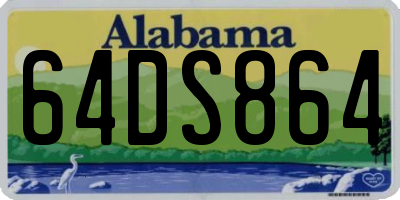 AL license plate 64DS864