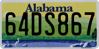 AL license plate 64DS867