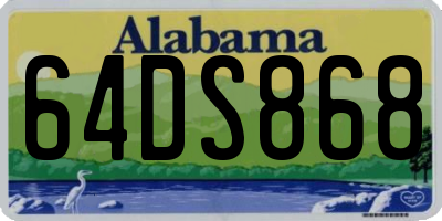 AL license plate 64DS868