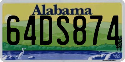 AL license plate 64DS874