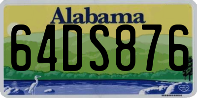 AL license plate 64DS876
