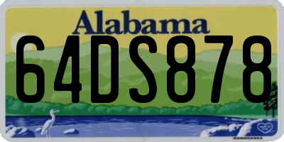 AL license plate 64DS878