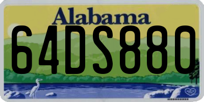 AL license plate 64DS880