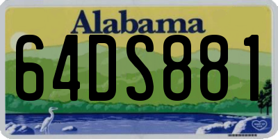 AL license plate 64DS881