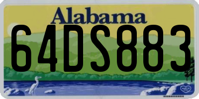 AL license plate 64DS883
