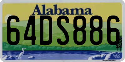 AL license plate 64DS886