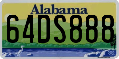 AL license plate 64DS888