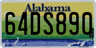 AL license plate 64DS890