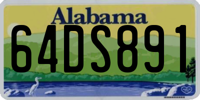AL license plate 64DS891