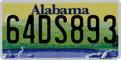 AL license plate 64DS893