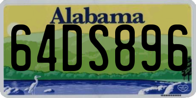 AL license plate 64DS896