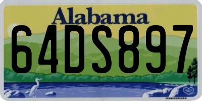 AL license plate 64DS897