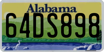 AL license plate 64DS898