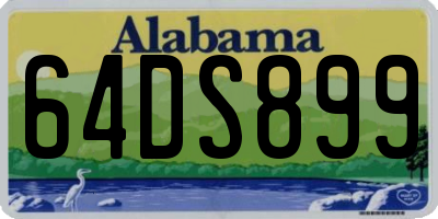 AL license plate 64DS899