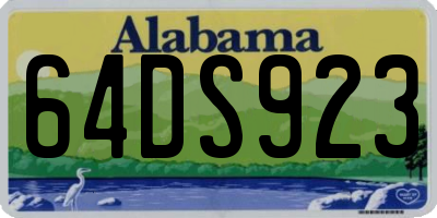 AL license plate 64DS923