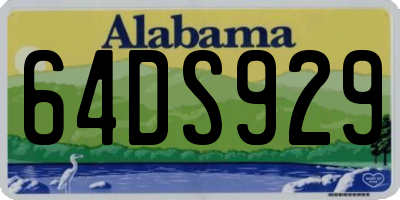 AL license plate 64DS929